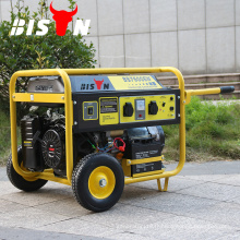 Bison (Chine) Générateur électrique à essence 5kva 5 kW avec roues